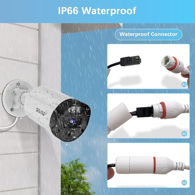 【2-Way Audio & 130° Ultra Wide-Angle】 4K 8MP Outdoor Wired Security Camera - Image 7