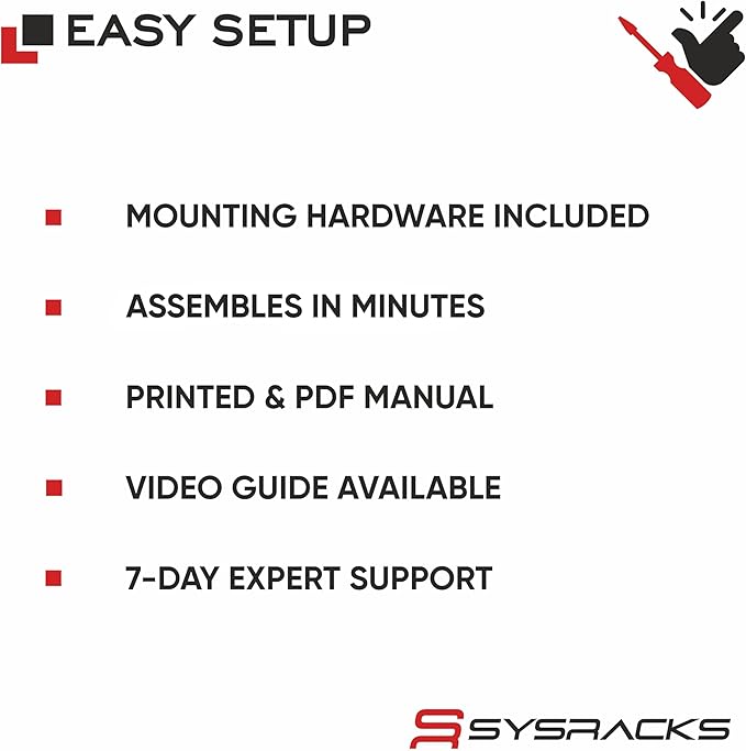 9U Wall Mount Server Rack Cabinet – 19" Network Rack Enclosure, PDU & Shelf - Image 7