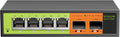 6 Port 2.5G Unmanaged Switch, 4×2.5G RJ45 + 2×10G SFP+, Fanless Metal, by SICSOLINK