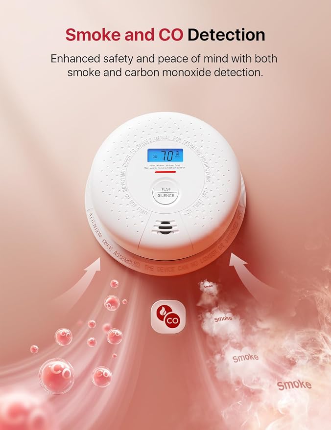 X-Sense Smoke and Carbon Monoxide Detector Combo, Wireless Interconnected - Image 5