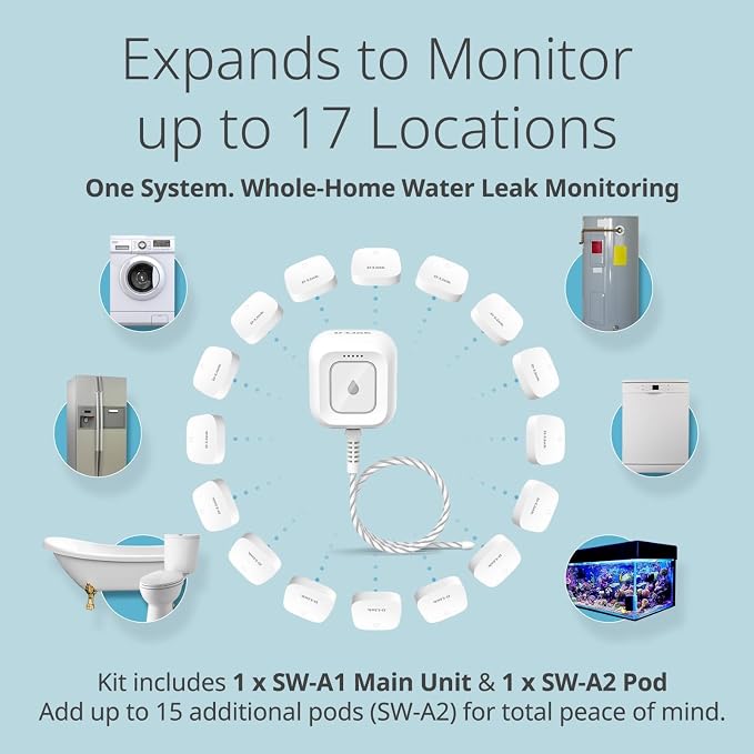 D-Link Next-Gen WiFi Water Leak Detector Starter Kit - Image 5