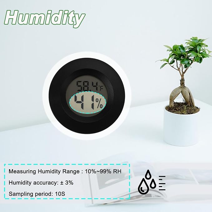 Mini Hygrometer Digital Thermometer Humidity Meter 20 Pack Hygrometer - Image 5