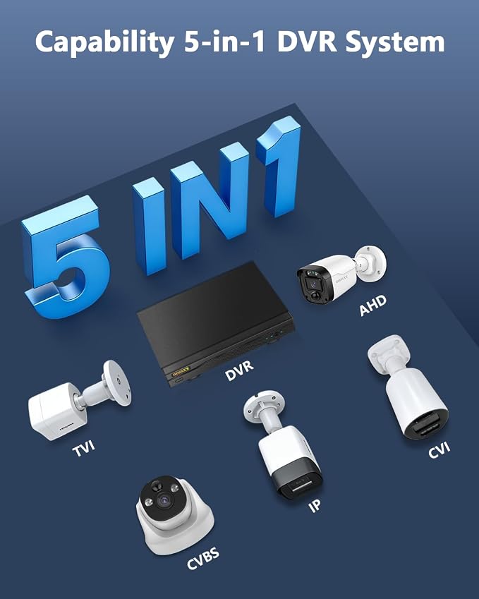 5MP Wired Security Camera System Outdoor, 8CH DVR - Image 8
