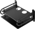 Black Metal Double Wireless WiFi Router Storage Box Wall Hanging Shelf by Unknown