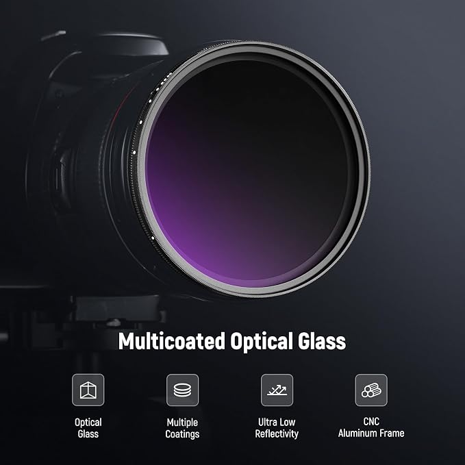 NEEWER 62mm Variable ND Filter, True Color & Hard Stop, 3-11 Stops Adjustable - Image 5