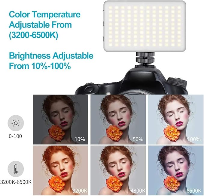 VIJIM VL120 LED Video Light on Camera, 6 Color Filters Mini Rechargeable LED - Image 2