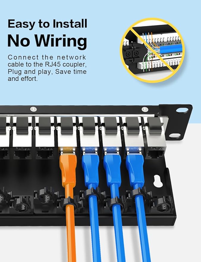 12 Port Keystone Patch Panel CAT6a - Image 4