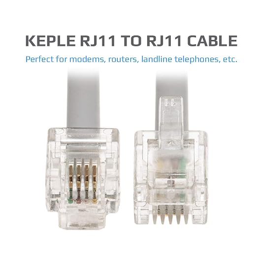 RJ11 Cable ADSL 33ft Extension Lead Phone Cord Telephone Plug High Speed - Image 4