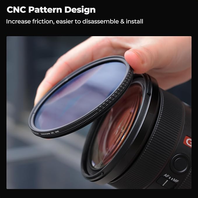 K&F CONCEPT 55mm Circular Polarizer Filter Ultra-Slim 18 Multi-Coated Optical - Image 5