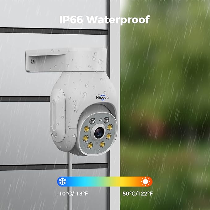 Hiseeu Wireless Camera Outdoor, 5MP WiFi Security Camera Color Night Vision - Image 3