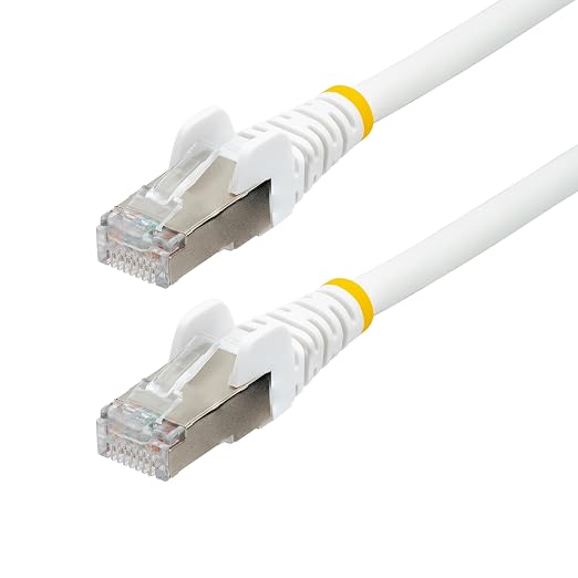 StarTech.com 75ft White CAT6a Ethernet Cable, Snagless RJ45, 100W PoE++ by StarTech