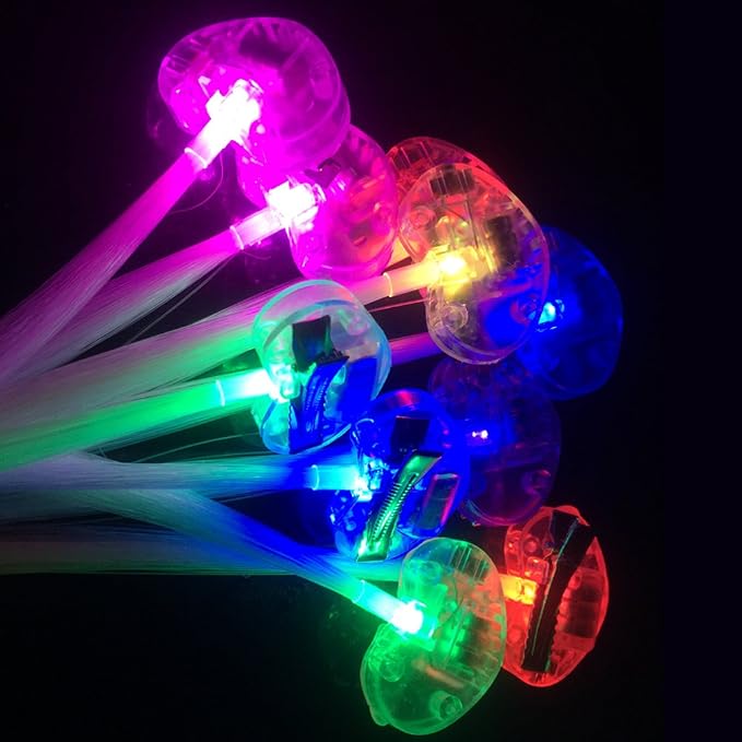 20pcs Multicolor LED Flashing Fiber Optic Hair Barrettes - Image 8