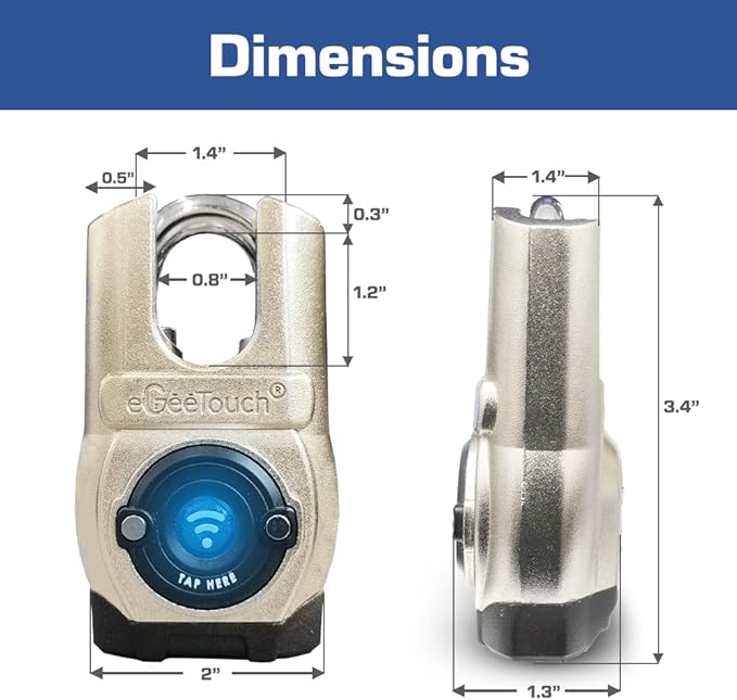 5th GEN Outdoor Smart Padlock – Keyless Bluetooth & NFC Lock, Heavy-Duty - Image 8