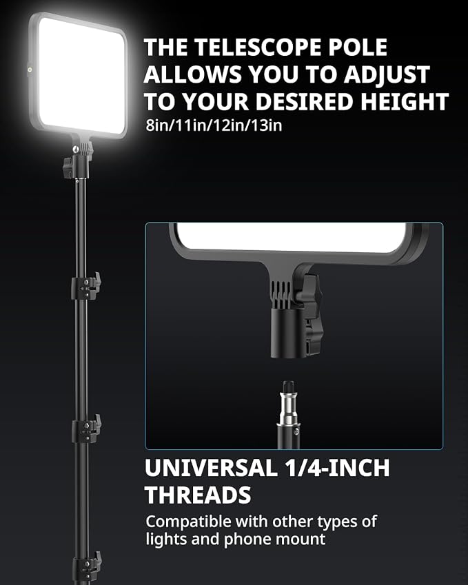 UBeesize 2 Pack LED Video Light Kit, Photography Lighting, Podcast Lighting - Image 6