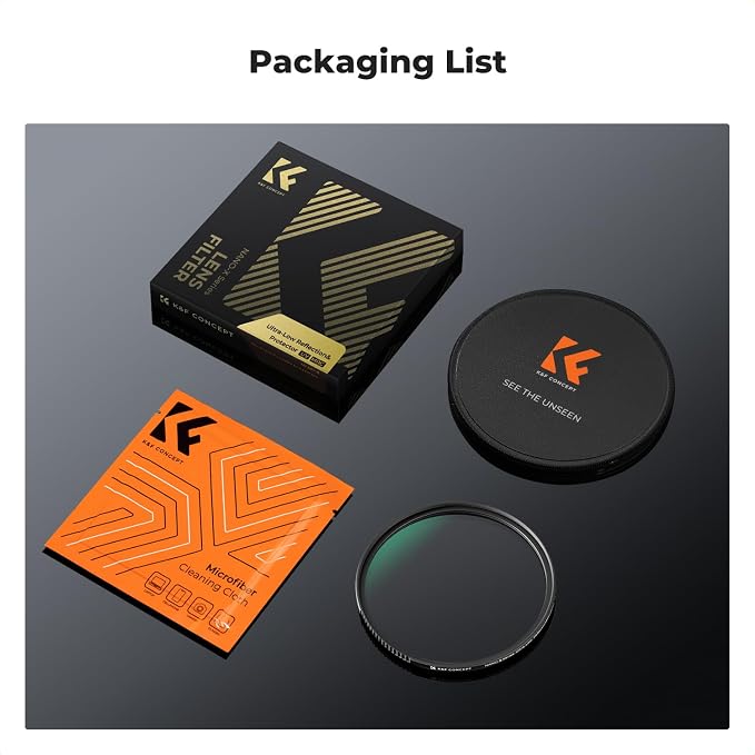 K&F CONCEPT 43mm Shockproof & Ultra Low Reflectivity MCUV Lens Protection Filter - Image 8