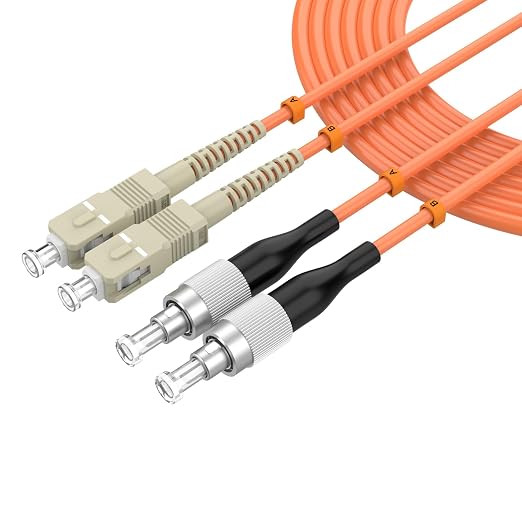 OM1 Multimode Duplex Fiber Patch Cable, SC/UPC to FC/UPC, 62.5/125μm 100M/328FT by lidkew