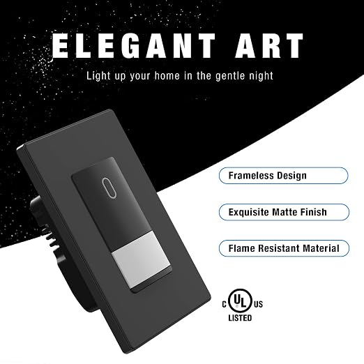 ELEGRP Matte Black Single Pole Occupancy Motion Sensor Light Switch, Need - Image 3