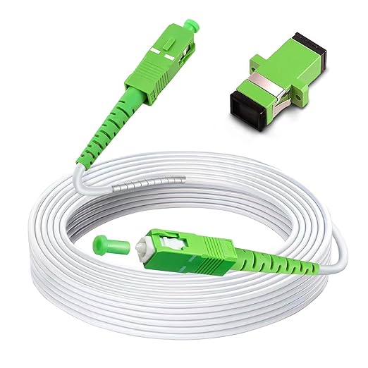 50ft SC/APC to SC/APC Fiber Optic Internet Cable, Armored Single Mode Patch by Bangun