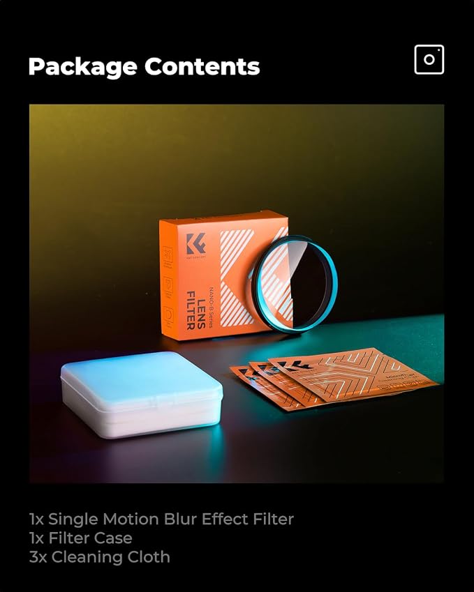 K&F CONCEPT 58mm Unilateral Blur Ghost Motion Filter Super Speed Effects - Image 8