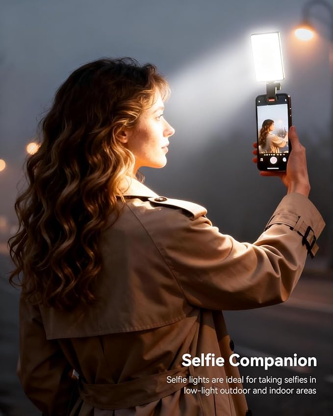 Selfie Light Ring Light for Phone: 90 LED Rechargeable iPhone Fill Lights - Image 6