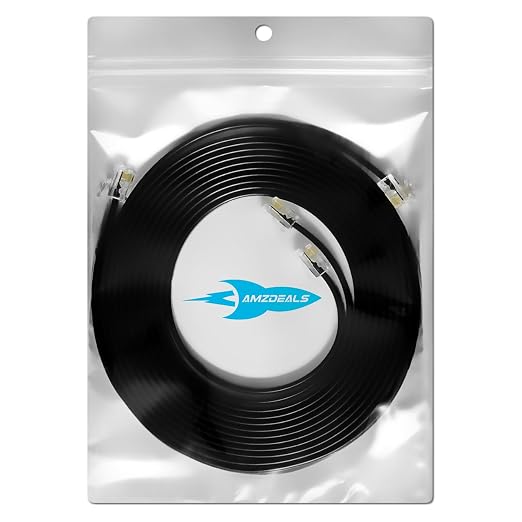 AmzDeals 2-Pack 6 Feet Black RJ12 6P6C Straight Wired Cable, Pro Grade Data and - Image 2