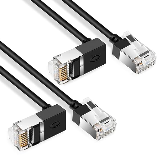 Flexible Cat 6 Ethernet Cable 270 °Upward Angle 25 Feet, Ultra Thin & Slim Rj45 - Image 4