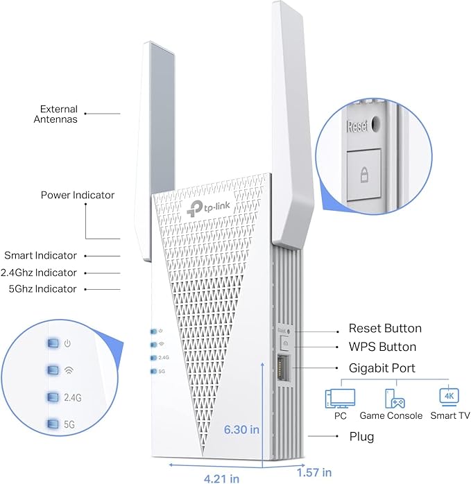 TP-Link AX3000 WiFi 6 Range Extender | PCMag Editor's Choice | Dual-Band - Image 5