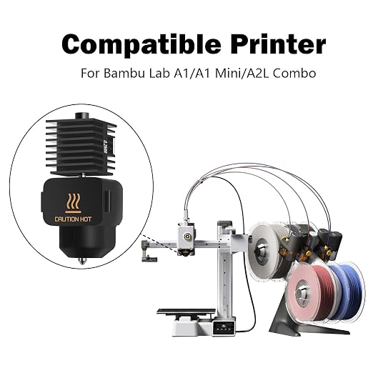 HzdaDeve 2 Pack 0.2MM A1 Mini/A1/A2L Hotend Print Head Hot End Kit Extruder - Image 4