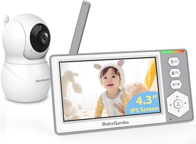 Baby Monitor with Camera and Audio, 4.3'' Video Baby Monitor with 1000ft Long by BabyGanibs