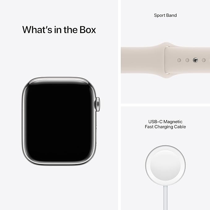 Apple Watch Series 7 Silver Stainless Steel Case - Image 5