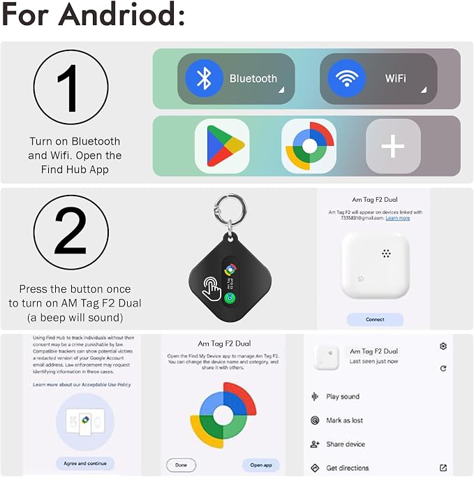 Dual System Bluetooth Tracker for iOS or Android-1Packs, Compatible - Image 4