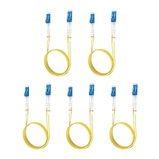 Yonwide Single Mode Fiber Lc to Lc 2m 5 Pack, OS2 Single Mode Fiber Patch Cable by YonwideFiber