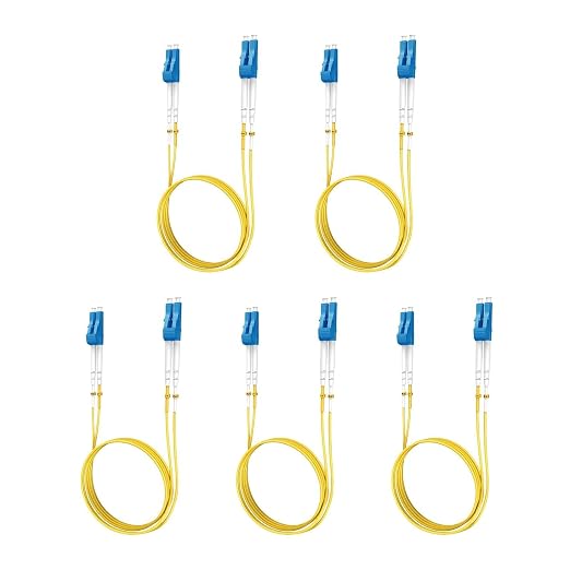 Yonwide Single Mode Fiber Lc to Lc 1m 5 Pack, OS2 Single Mode Fiber Patch Cable by YonwideFiber