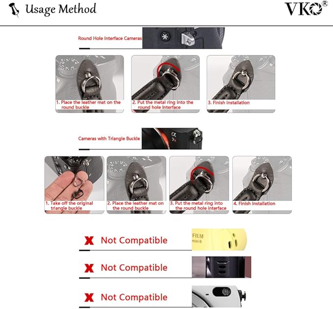 VKO Vintage Camera Neck Strap, Nylon Rope Camera Shoulder Straps - Image 2