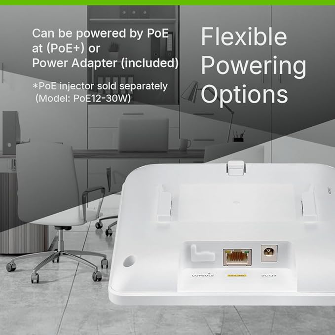 Zyxel WiFi 7 Wireless Access Point BE5100 | PoE+ / AC Powered | 2.5Gb Ethernet - Image 3