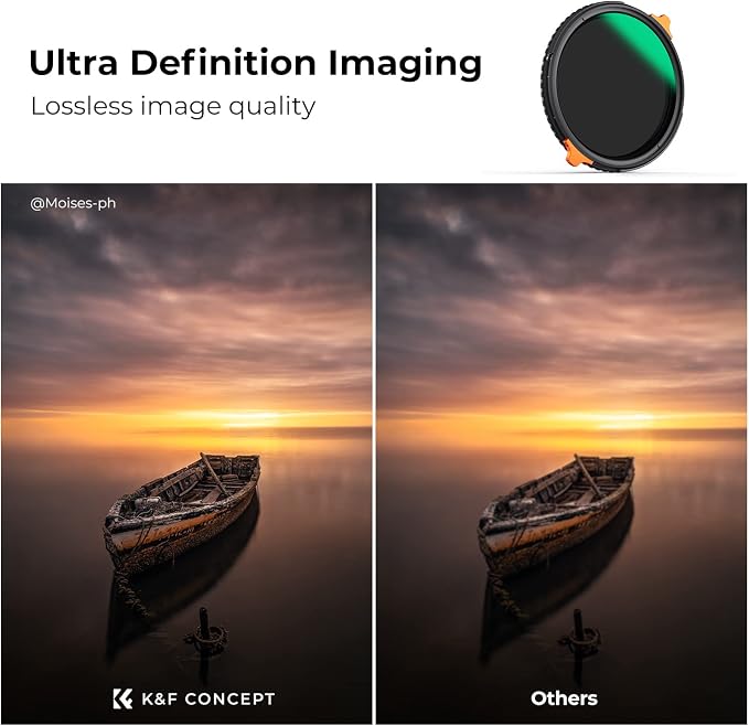 K&F CONCEPT 95mm ND4-64 ND Lens Filter Variable & CPL Polarizers Filter 2-in-1 - Image 5