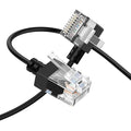 Cat6A Ethernet Cable 90 Degree Left Angled 10FT, Flexible Slim & Ultra Thin by Thzzhnno