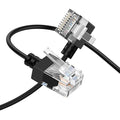 Cat6A Ethernet Cable 90 Degree Left Angled 6.6FT, Flexible Slim & Ultra Thin by Thzzhnno