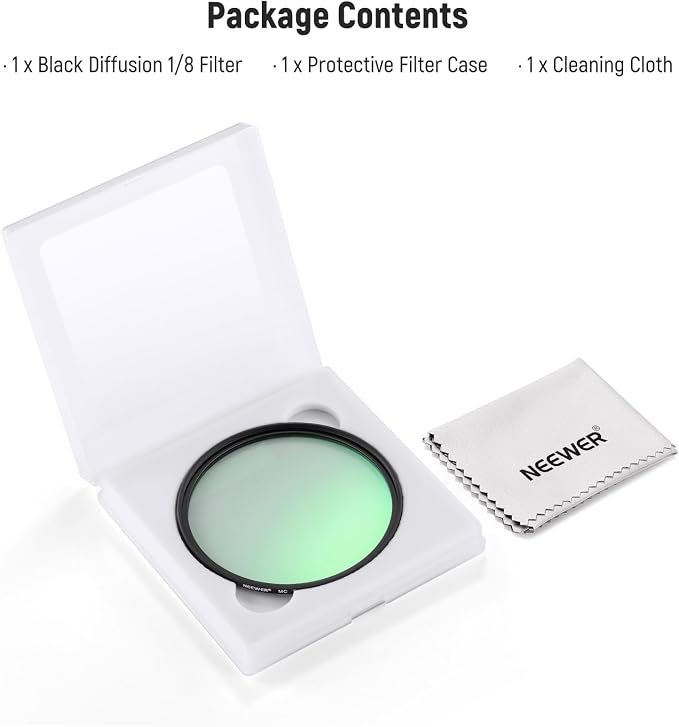 NEEWER 82mm Black Diffusion 1/8 Filter - Image 8
