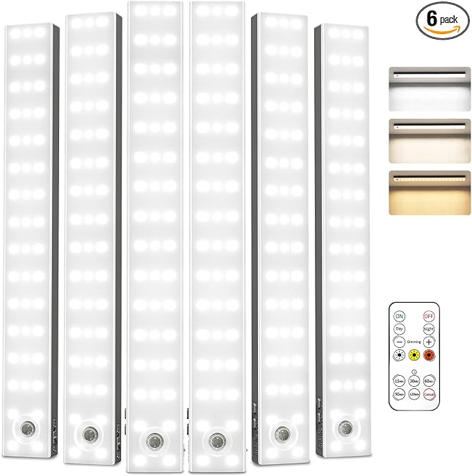 EZVALO 13inch Under Cabinet Lighting, 3200mAh Rechargeable Wireless Motion by EZVALO
