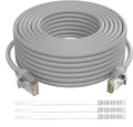 Adoreen Cat 6 Ethernet Cable 40 Ft-Gray, Outdoor & Indoor Snagless Long Round by Adoreen