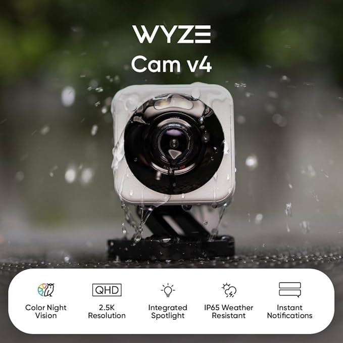 WYZE Cam v4, 2.5K WiFi Security Camera, Indoor/Outdoor Cameras - Image 2