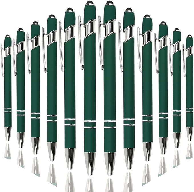 Oddmoal Ballpoint Pen with Stylus Tip, Soft Touch Click Metal Pen, 1.0mm Medium by Oddmoal