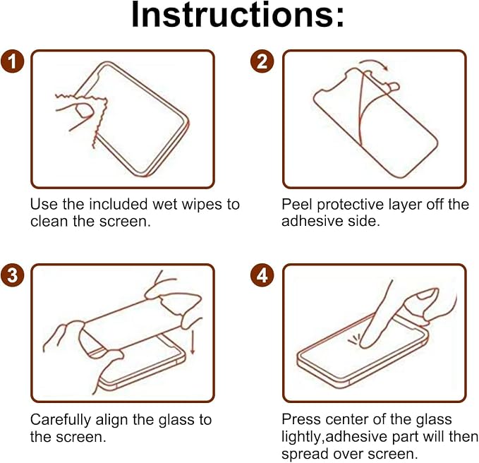PEHAEL 3+3 Pack for iPhone 13 Mini Privacy Screen Protector - Image 8