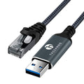 USB to Ethernet Cable 3.3FT, USB 3.0 A to RJ45 Male Cable Directly Connected by Thzzhnno
