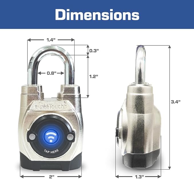 5th GEN Outdoor Smart Padlock – Keyless Bluetooth & NFC Lock, Durable - Image 10