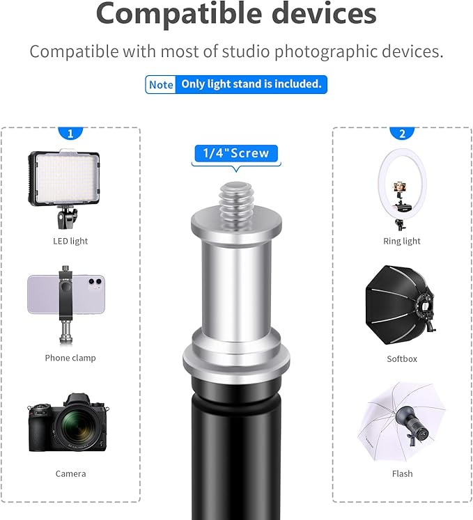Neewer 75"/6 Feet/190CM Photography Light Stands - Image 5