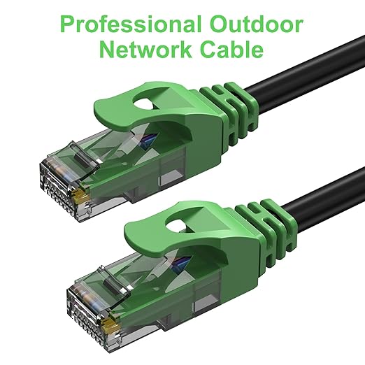 200FT Cat6 Outdoor Ethernet Cable, Heavy Duty Direct Burial, 24AWG CCA Patch - Image 2