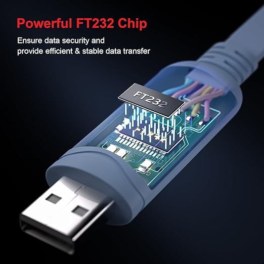 USB Cisco Console Cable, USB to RJ45 Console Cable Compatible - Image 6