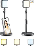 2-Pack Portable Rechargeable LED Video Light, Battery Powered Photography by Mionondi